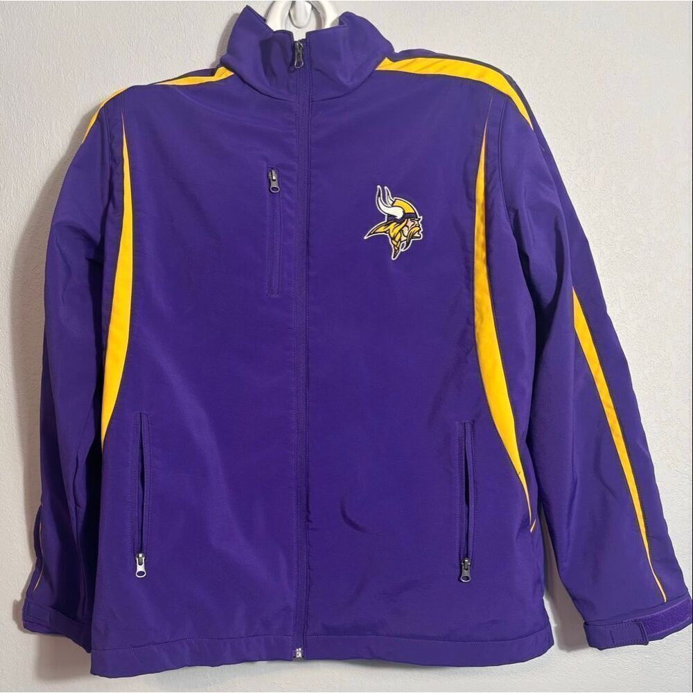 Official NFL Minnesota Vikings Full Zip Jacket Purple Size XL - Picture 2 of 10